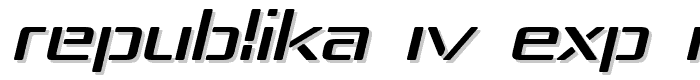 Republika IV Exp Italic font